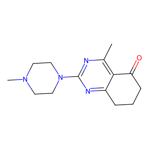 4-methyl-2-(4-methylpiperazin-1-yl)-7,8-dihydroquinazolin-5(6H)-one structure