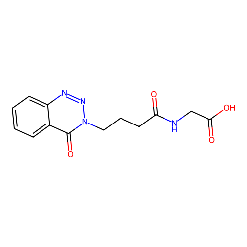 N-[4-(4-oxo-1,2,3-benzotriazin-3(4H)-yl)butanoyl]glycine structure