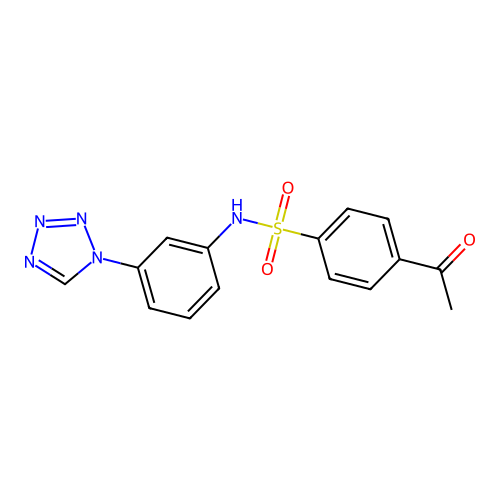 4-acetyl-N-[3-(tetrazol-1-yl)phenyl]benzenesulfonamide structure