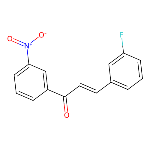 (2E)-3-(3-Fluorophenyl)-1-(3-nitrophenyl)prop-2-en-1-one structure