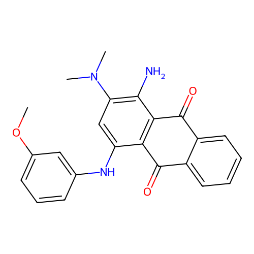 1-Amino-2-(dimethylamino)-4-((3-methoxyphenyl)amino)anthracene-9,10-dione structure