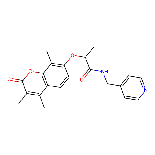 N-(pyridin-4-ylmethyl)-2-((3,4,8-trimethyl-2-oxo-2H-chromen-7-yl)oxy)propanamide structure