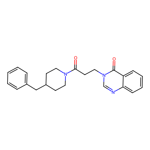 3-[3-(4-Benzylpiperidin-1-yl)-3-oxopropyl]quinazolin-4-one structure