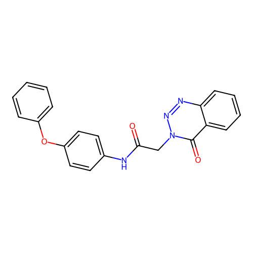 2-(4-oxo-1,2,3-benzotriazin-3(4H)-yl)-N-(4-phenoxyphenyl)acetamide structure