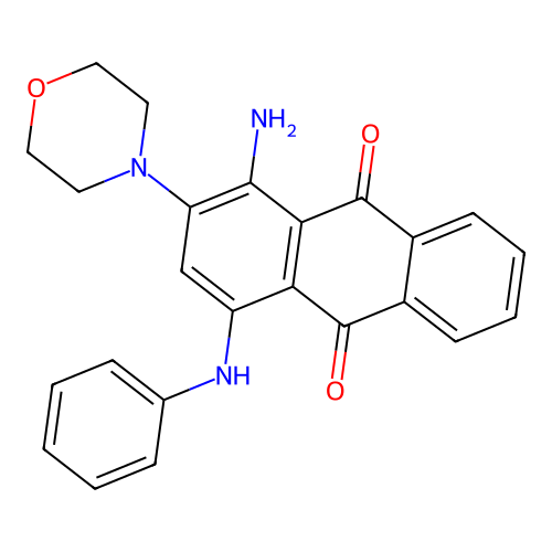 1-Amino-2-(morpholin-4-yl)-4-(phenylamino)anthracene-9,10-dione structure