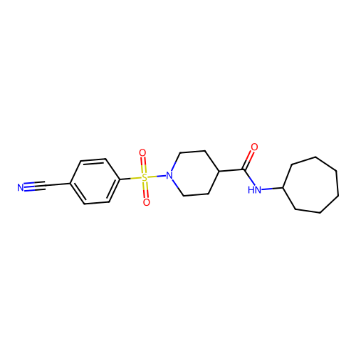 1-(4-Cyanobenzenesulfonyl)-N-cycloheptylpiperidine-4-carboxamide structure