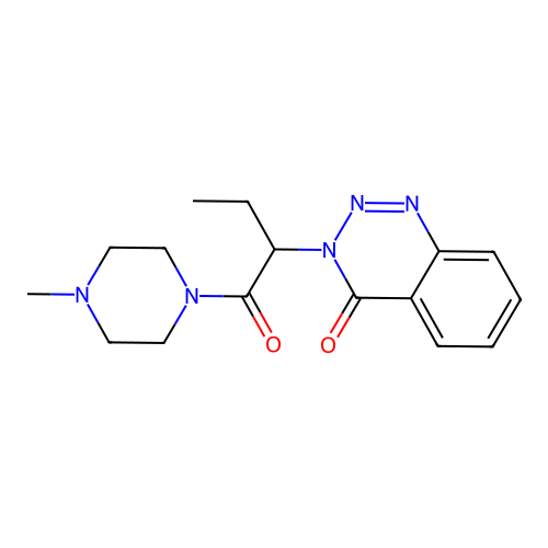 3-{1-[(4-methylpiperazino)carbonyl]propyl}-1,2,3-benzotriazin-4(3H)-one structure