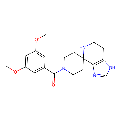 (3,5-dimethoxyphenyl)(1,5,6,7-tetrahydrospiro[imidazo[4,5-c]pyridine-4,4'-piperidin]-1'-yl)methanone structure