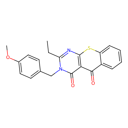 2-Ethyl-3-[(4-methoxyphenyl)methyl]thiochromeno[2,3-d]pyrimidine-4,5-dione structure