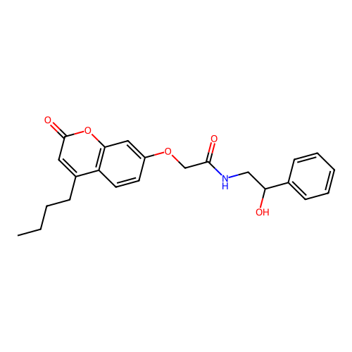 2-((4-butyl-2-oxo-2H-chromen-7-yl)oxy)-N-(2-hydroxy-2-phenylethyl)acetamide structure