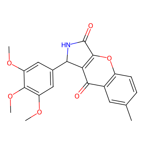 7-Methyl-1-(3,4,5-trimethoxyphenyl)-1,2-dihydrochromeno[2,3-c]pyrrole-3,9-dione structure