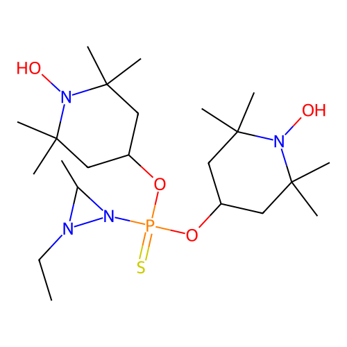 (2-ethyl-3-methyldiaziridin-1-yl)-bis[(1-hydroxy-2,2,6,6-tetramethylpiperidin-4-yl)oxy]-sulfanylidene- structure