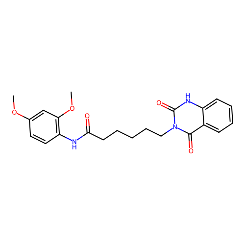 N-(2,4-dimethoxyphenyl)-6-(2-hydroxy-4-oxoquinazolin-3(4H)-yl)hexanamide structure