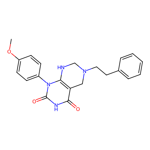 1-(4-methoxyphenyl)-6-phenethyl-5,6,7,8-tetrahydropyrimido[4,5-d]pyrimidine-2,4(1H,3H)-dione structure