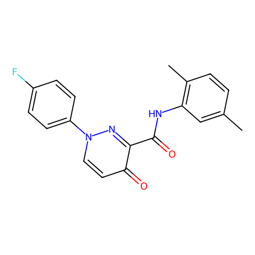 N-(2,5-dimethylphenyl)-1-(4-fluorophenyl)-4-oxo-1,4-dihydropyridazine-3-carboxamide structure