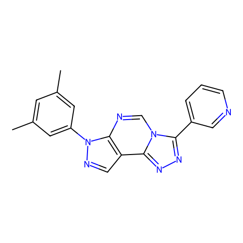 7-(3,5-dimethylphenyl)-3-(pyridin-3-yl)-7H-pyrazolo[4,3-e][1,2,4]triazolo[4,3-c]pyrimidine structure