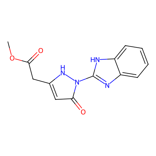 methyl [1-(1H-benzimidazol-2-yl)-5-hydroxy-1H-pyrazol-3-yl]acetate structure