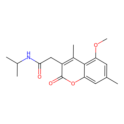 N-isopropyl-2-(5-methoxy-4,7-dimethyl-2-oxo-2H-chromen-3-yl)acetamide structure