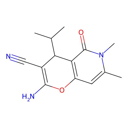 2-Amino-4-isopropyl-6,7-dimethyl-5-oxo-5,6-dihydro-4H-pyrano[3,2-c]pyridine-3-carbonitrile structure