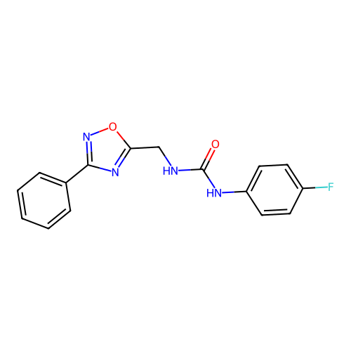1-(4-Fluorophenyl)-3-[(3-phenyl-1,2,4-oxadiazol-5-yl)methyl]urea structure