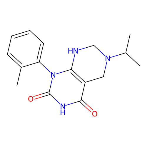 6-isopropyl-1-(o-tolyl)-5,6,7,8-tetrahydropyrimido[4,5-d]pyrimidine-2,4(1H,3H)-dione structure