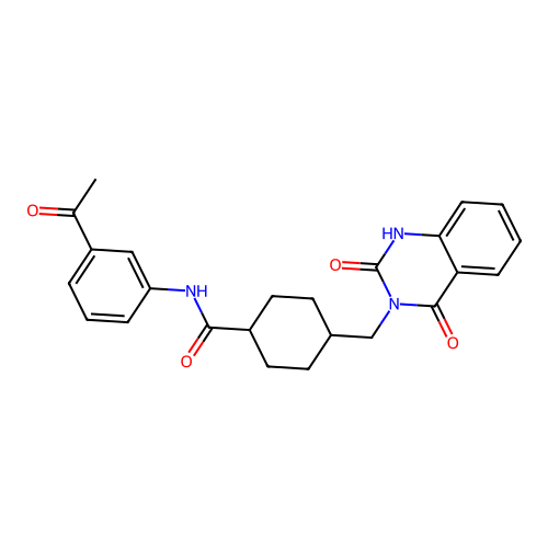 N-(3-acetylphenyl)-4-[(2,4-dioxo-1H-quinazolin-3-yl)methyl]cyclohexane-1-carboxamide structure