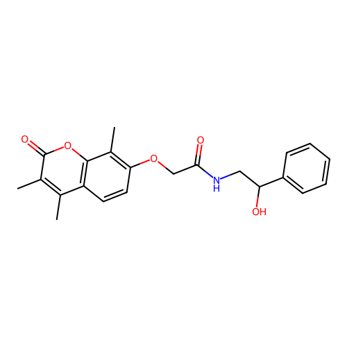 N-(2-hydroxy-2-phenylethyl)-2-((3,4,8-trimethyl-2-oxo-2H-chromen-7-yl)oxy)acetamide structure