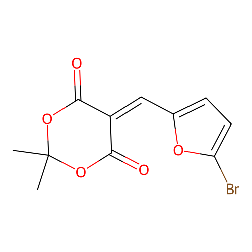 5-[(5-Bromofuran-2-yl)methylidene]-2,2-dimethyl-1,3-dioxane-4,6-dione structure