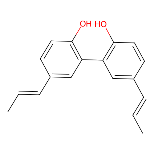 (1,1'-Biphenyl)-2,2'-diol, 5,5'-di-(1E)-1-propenyl- structure
