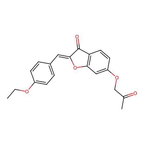 (Z)-2-(4-ethoxybenzylidene)-6-(2-oxopropoxy)benzofuran-3(2H)-one structure