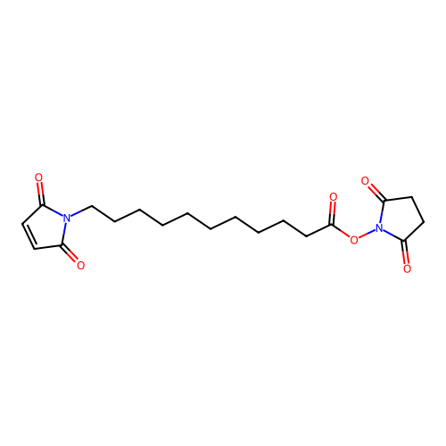 11-(Maleimido)undecanoic acid N-succinimidyl ester structure