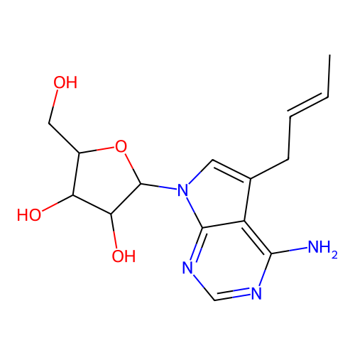 5-(2-buten-1-yl)tubercidin structure