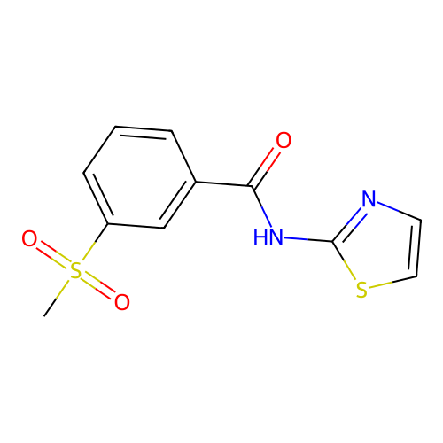 3-methanesulfonyl-N-(1,3-thiazol-2-yl)benzamide structure