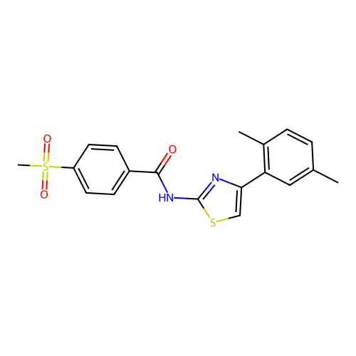 N-(4-(2,5-dimethylphenyl)thiazol-2-yl)-4-(methylsulfonyl)benzamide structure