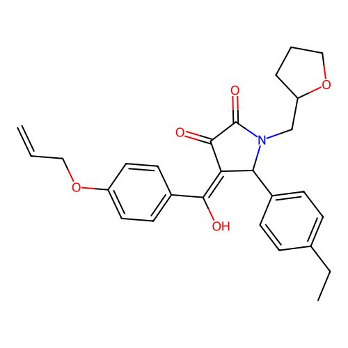 5-(4-ethylphenyl)-3-hydroxy-1-[(oxolan-2-yl)methyl]-4-[4-(prop-2-en-1-yloxy)benzoyl]-2,5-dihydro-1H-pyrrol-2-one structure