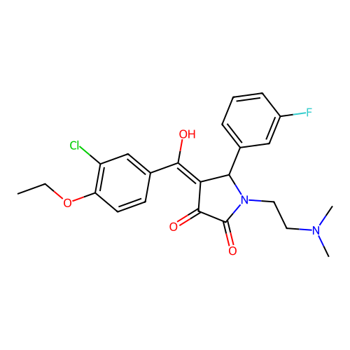 4-(3-chloro-4-ethoxybenzoyl)-1-[2-(dimethylamino)ethyl]-5-(3-fluorophenyl)-3-hydroxy-2,5-dihydro-1H-pyrrol-2-one structure