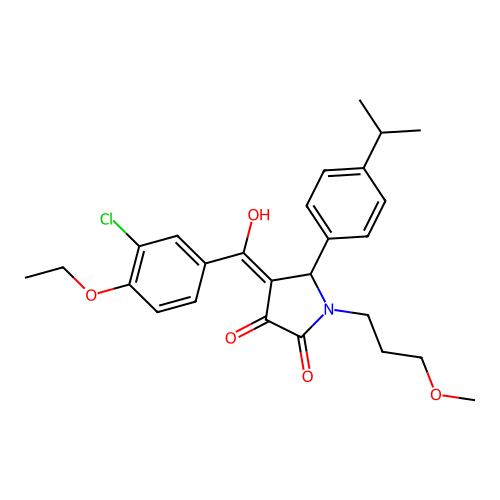 4-(3-chloro-4-ethoxybenzoyl)-3-hydroxy-1-(3-methoxypropyl)-5-[4-(propan-2-yl)phenyl]-2,5-dihydro-1H-pyrrol-2-one structure