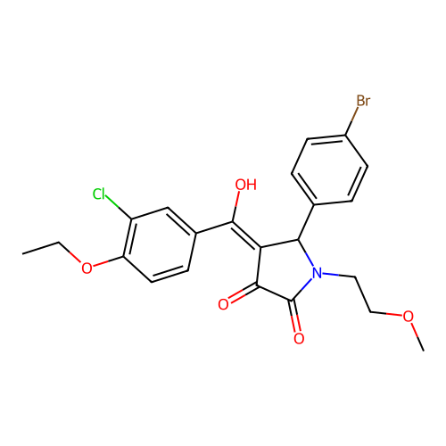 5-(4-bromophenyl)-4-(3-chloro-4-ethoxybenzoyl)-3-hydroxy-1-(2-methoxyethyl)-2,5-dihydro-1H-pyrrol-2-one structure