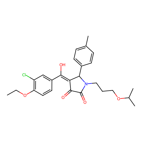 4-(3-chloro-4-ethoxybenzoyl)-3-hydroxy-5-(4-methylphenyl)-1-[3-(propan-2-yloxy)propyl]-2,5-dihydro-1H-pyrrol-2-one structure