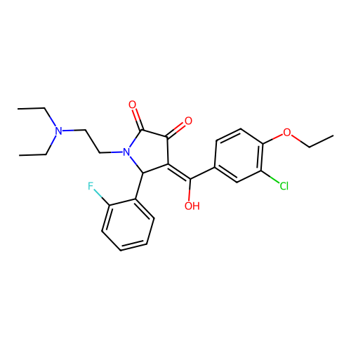 4-(3-chloro-4-ethoxybenzoyl)-1-[2-(diethylamino)ethyl]-5-(2-fluorophenyl)-3-hydroxy-2,5-dihydro-1H-pyrrol-2-one structure