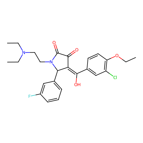 4-(3-chloro-4-ethoxybenzoyl)-1-[2-(diethylamino)ethyl]-5-(3-fluorophenyl)-3-hydroxy-2,5-dihydro-1H-pyrrol-2-one structure