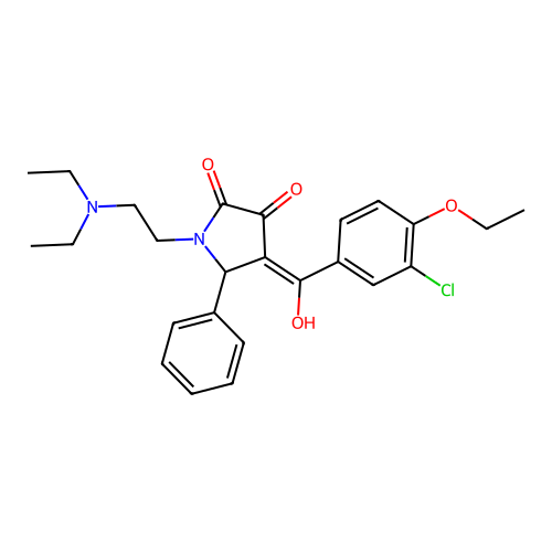 4-(3-chloro-4-ethoxybenzoyl)-1-[2-(diethylamino)ethyl]-3-hydroxy-5-phenyl-2,5-dihydro-1H-pyrrol-2-one structure