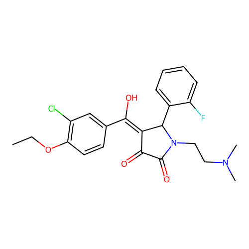 4-(3-chloro-4-ethoxybenzoyl)-1-[2-(dimethylamino)ethyl]-5-(2-fluorophenyl)-3-hydroxy-2,5-dihydro-1H-pyrrol-2-one structure