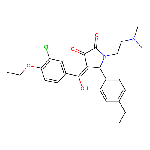 4-(3-chloro-4-ethoxybenzoyl)-1-[2-(dimethylamino)ethyl]-5-(4-ethylphenyl)-3-hydroxy-2,5-dihydro-1H-pyrrol-2-one structure