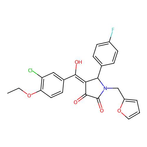 4-(3-chloro-4-ethoxybenzoyl)-5-(4-fluorophenyl)-1-[(furan-2-yl)methyl]-3-hydroxy-2,5-dihydro-1H-pyrrol-2-one structure