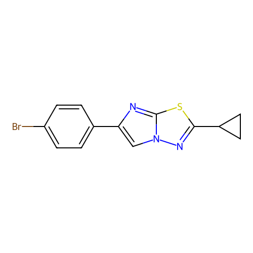 6-(4-Bromophenyl)-2-cyclopropylimidazo[2,1-b][1,3,4]thiadiazole structure