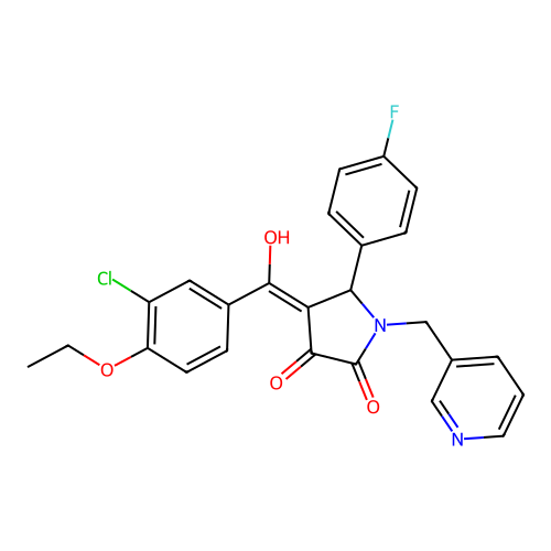 4-(3-chloro-4-ethoxybenzoyl)-5-(4-fluorophenyl)-3-hydroxy-1-[(pyridin-3-yl)methyl]-2,5-dihydro-1H-pyrrol-2-one structure