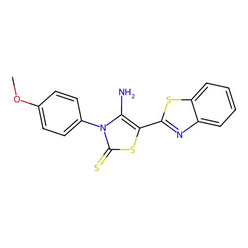 4-amino-5-(1,3-benzothiazol-2-yl)-3-(4-methoxyphenyl)-1,3-thiazole-2(3H)-thione structure