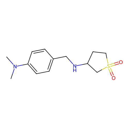 3-({[4-(Dimethylamino)phenyl]methyl}amino)-1$l^{6}-thiolane-1,1-dione structure