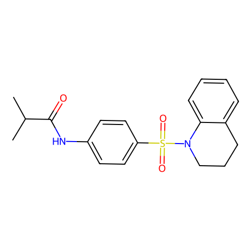 N-[4-(3,4-dihydroquinolin-1(2H)-ylsulfonyl)phenyl]-2-methylpropanamide structure
